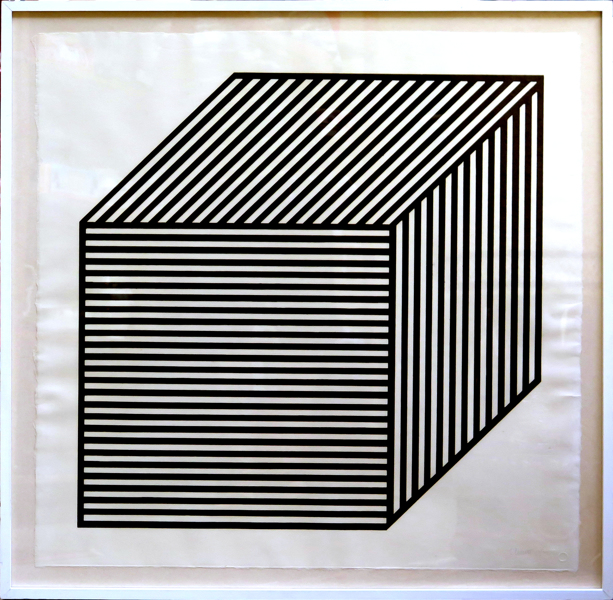 LeWitt, Sol, träsnitt på Kizuki Hanga papper, plate 1 ur "Five Forms Derived from a Cube" (1982)_21235a_lg.jpeg