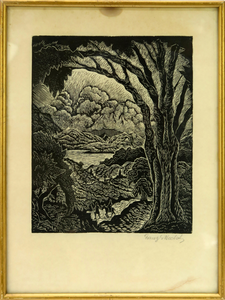 Hecht, Franz Emanuel, träsnitt, expressionistiskt landskap, _21397a_lg.jpeg