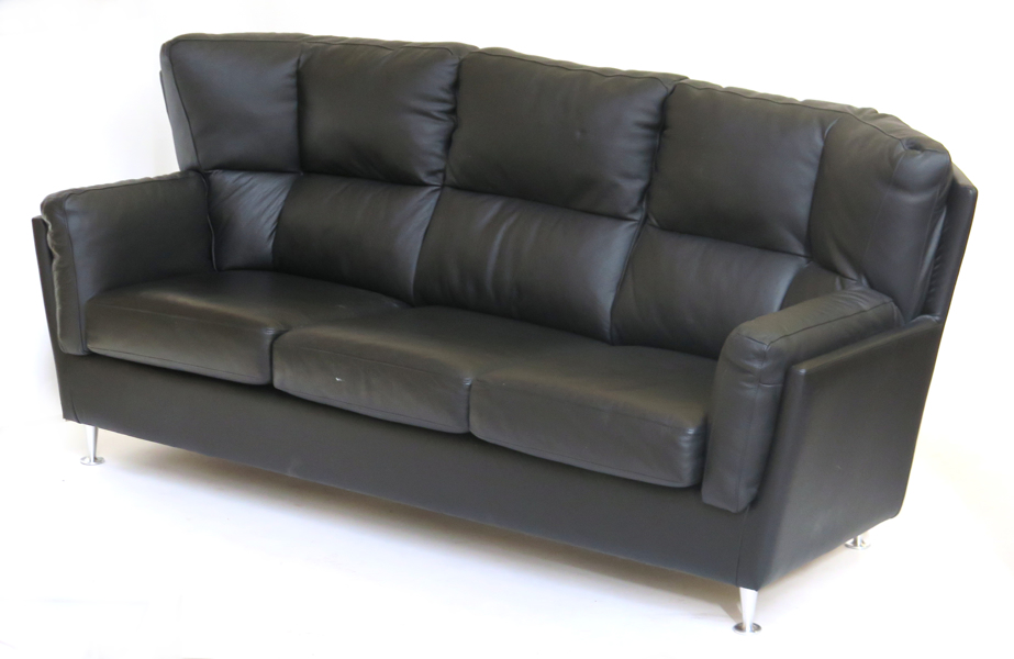 Okänd designer, soffa, svart läder med stålben, _21771a_8da85d70e126c9f_lg.jpeg