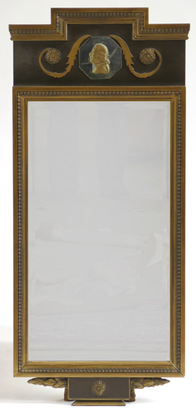 Spegel, bronserat och bemålat trä och pastellage, 1920-30-tal, dekor av mansprofil mm,_2232a_8d84ab2680f6523_lg.jpeg