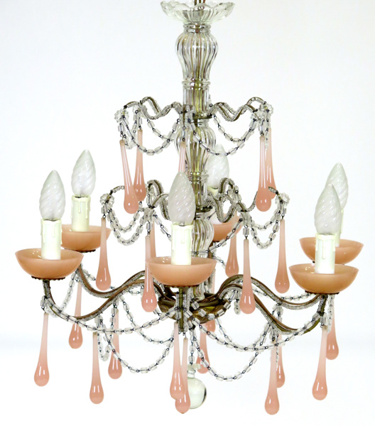 Taklampa, glas med rosa hängen, venetiansk stil, 1900-talets 2 hälft,_2276a_8d84acd8d5616d3_lg.jpeg