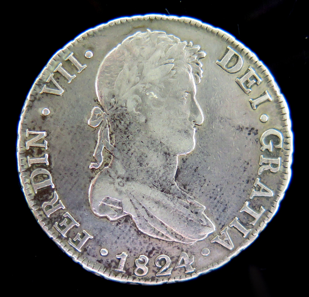 Silvermynt, 8 Reales, Ferdinand VII 1824, vikt 27,1 gram, _22767a_8daa54c98c97838_lg.jpeg