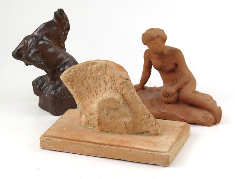 Figuriner, 3 st, lergods, blad annat Ole Bunton och Bernard Andersson, _23251a_lg.jpeg