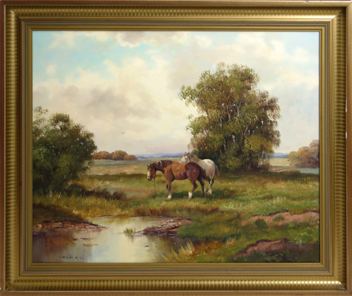 Okänd konstnär, olja, hästar i landskap, _23563a_8dab67a9f91dec0_lg.jpeg