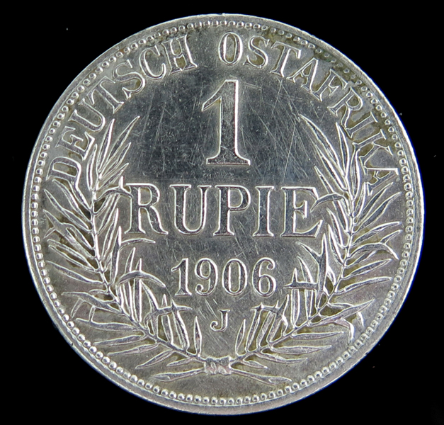Silvermynt, 1 Rupie, Tyska Östafrika, Wilhelm II 1906, _23758a_lg.jpeg
