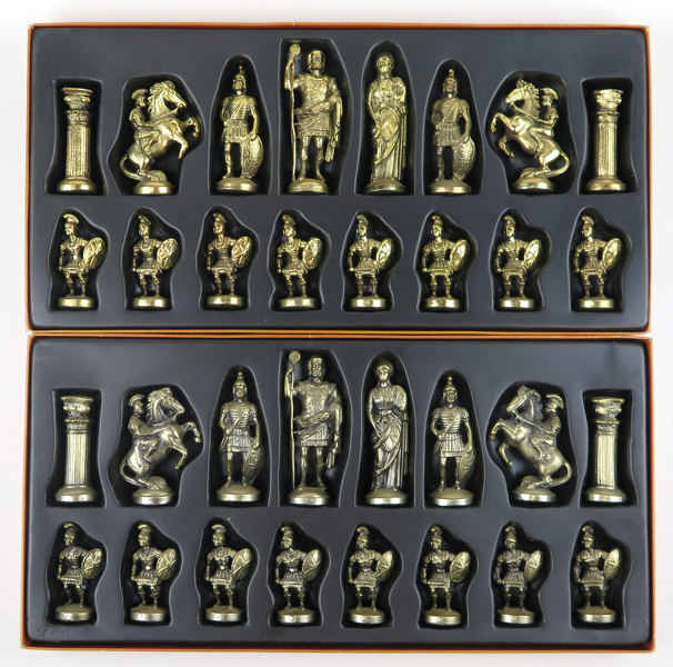 Schackpjäser, metall, Metalotehniki, Aten, 1900-talets 2 hälft, i form av romerska legionärer, h 6 - 10 cm_25183a_8dadebc5ce7e765_lg.jpeg