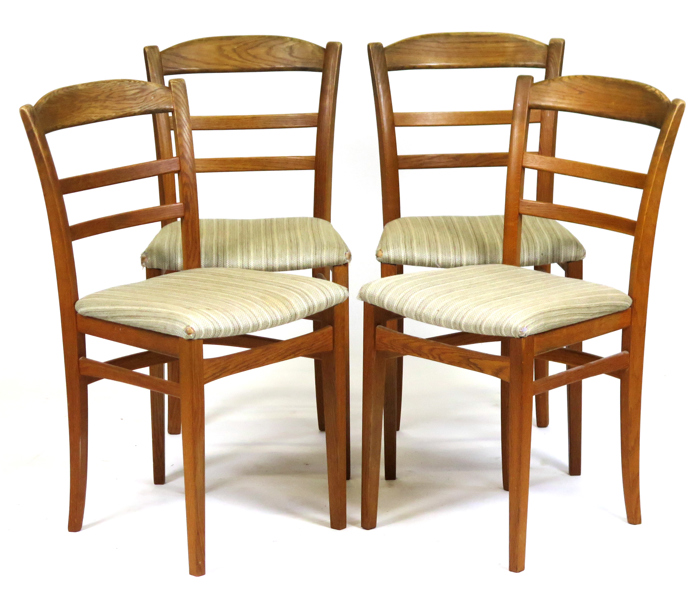 Malmsten, Carl för Åfors, stolar, 4 st, ek, "Jöns", design 1954, stoppad sits, bruksslitage_25494a_lg.jpeg