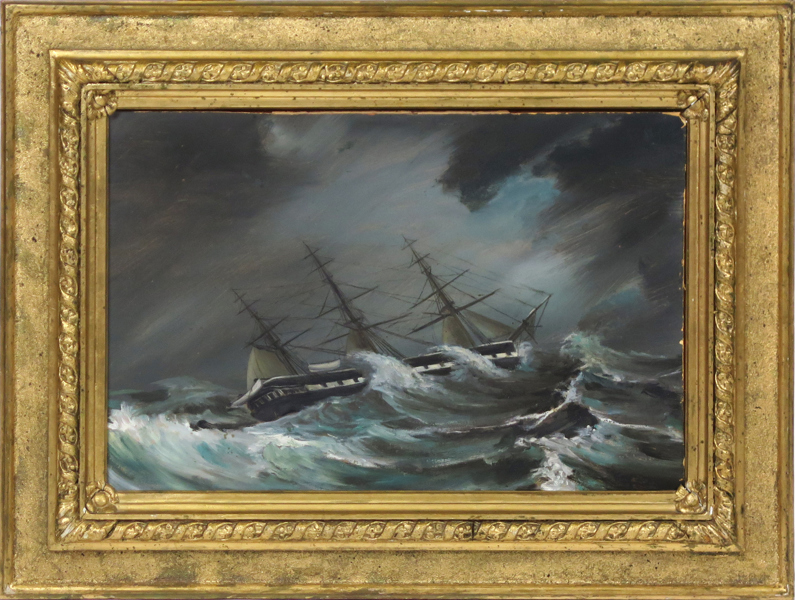 Okänd konstnär, 1800-tal, olja, fartyget Vanadis som var Sveriges första och enda ångfregatt. Hon sjösattes 1862, utrangerades 1893 och höggs upp 1945. 31 x 48 cm_25651a_8dafee1961c51fd_lg.jpeg