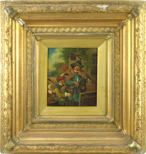 Okänd konstnär, 1800-tal, olja på kopparplåt, gatumusikanter, _25681a_lg.jpeg