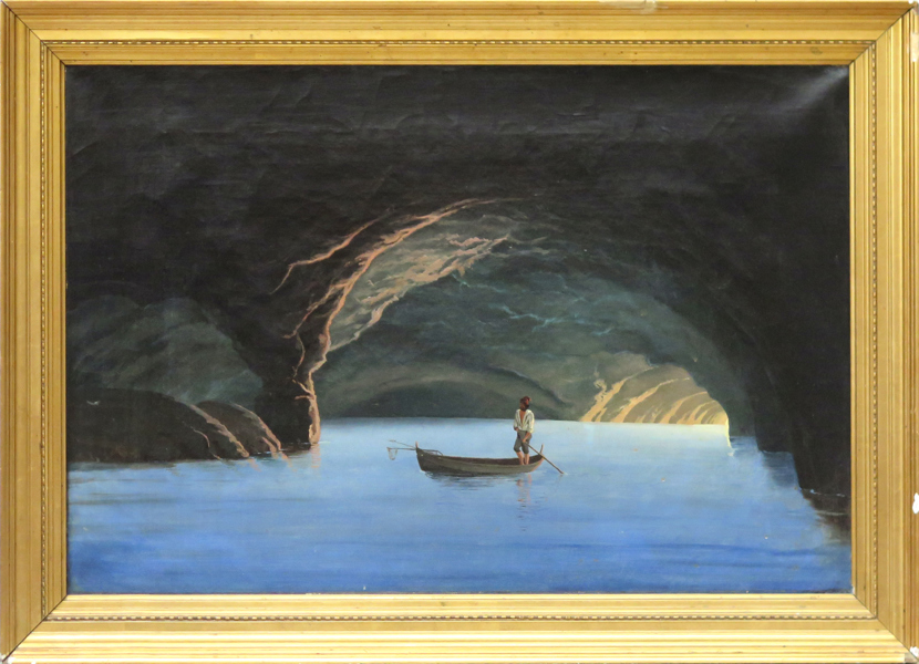 Okänd italiensk konstnär, 1800-talets mitt, olja, Grotta Azurra, Capri, a tergo otydligt betecknad, 50 x 73 cm_25874a_8db0517feeea691_lg.jpeg