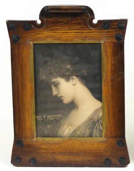 Rossetti, Dante Gabriel, hans art (?), litografi, 1800-talets 2 hälft, "Cynthia", i samtida, skulpterad ram, synlig pappersstorlek 32 x 23 cm_25917a_8db09153546ded1_lg.jpeg