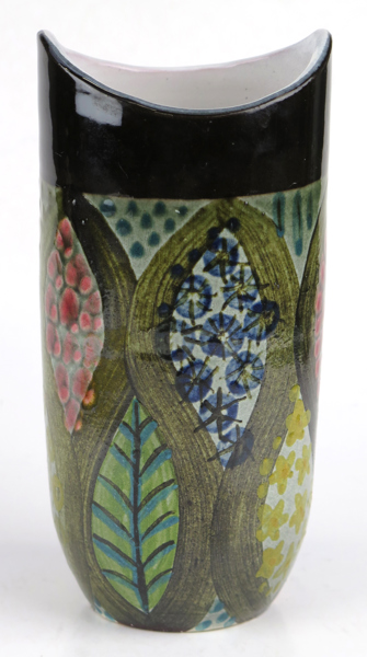 Atterberg, Ingrid för Uppsala Ekeby, vas, glaserat lergods, "Mimosa", modellnummer 2096, i produktion 1952-54, signerad, h 18,5 cm_26188a_8db1028867a6d55_lg.jpeg