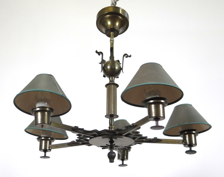 Okänd designer, art-déco, taklampa, patinerad brons, 5 ljuspunkter, höjd 59 cm_26245a_lg.jpeg
