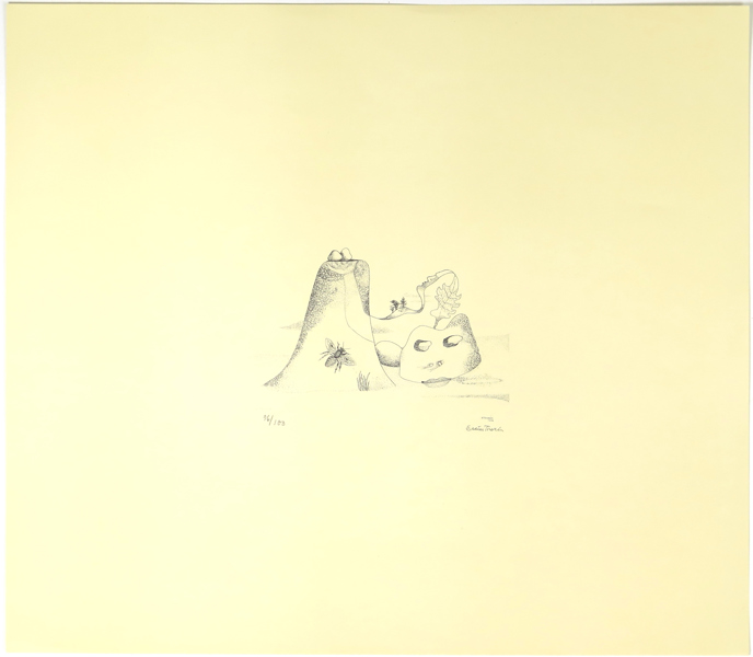 Thorén, Esaias, litografi, surrealistisk komposition med geting, signerad, daterad 1938 samt numrerad 96/100, pappersstorlek 50 x 57 cm_26307a_8db134e3a9d409d_lg.jpeg