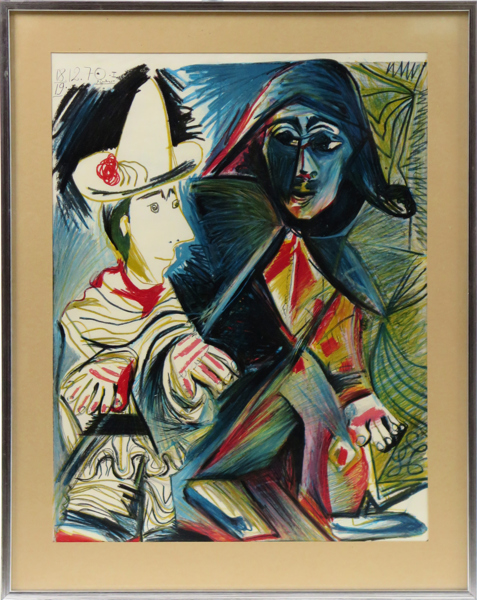 Picasso, Pablo, litograferad poster, figursignerad och daterad 18.12.1970 i stenen samt Henri Deschamps lith, synlig pappersstorlek 57 x 43 cm, utförd 1972 för Galerie Dynamique Dakar_27047a_8db29f0ded7b3e8_lg.jpeg