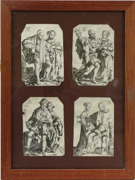 Aldegraver, Heinrich, efter, kopparstick, 4 st, samramade, dansande par (spegelvända), motiv ur serien Small Wedding Dancers från 1551-52, pappersstorlek cirka 12 x 8 cm_27125a_8db2a13b3e1a18f_lg.jpeg