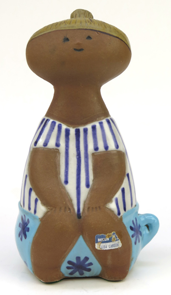 Larson, Lisa för Gustafsberg Studio, figurin, delvis glaserat stengods, "Lotta", ur serien Larsons ungar från 1962, signerad, h 16 cm_27433a_8db40d2af78856b_lg.jpeg