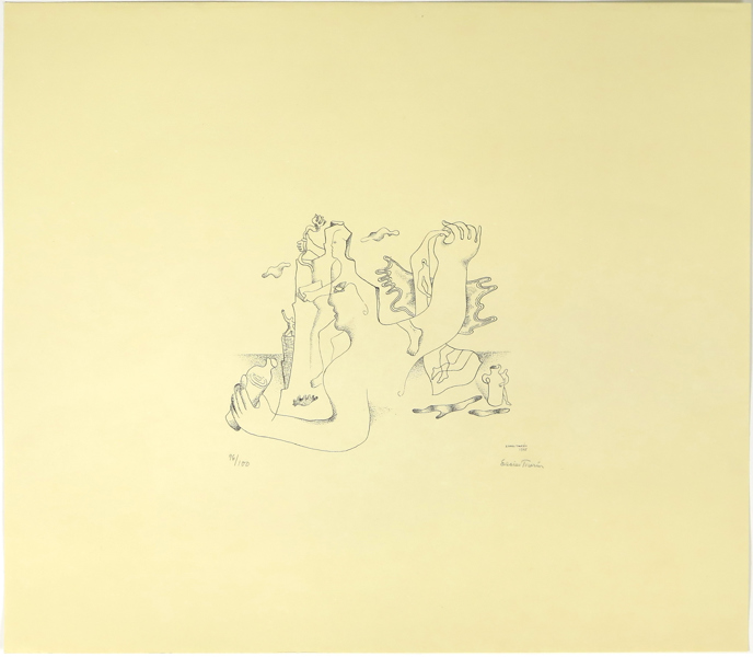 Thorén, Esaias, litografi, surrealistisk komposition med figurer, signerad, daterad 1935 samt numrerad 96/100, pappersstorlek 50 x 57 cm_27589a_lg.jpeg