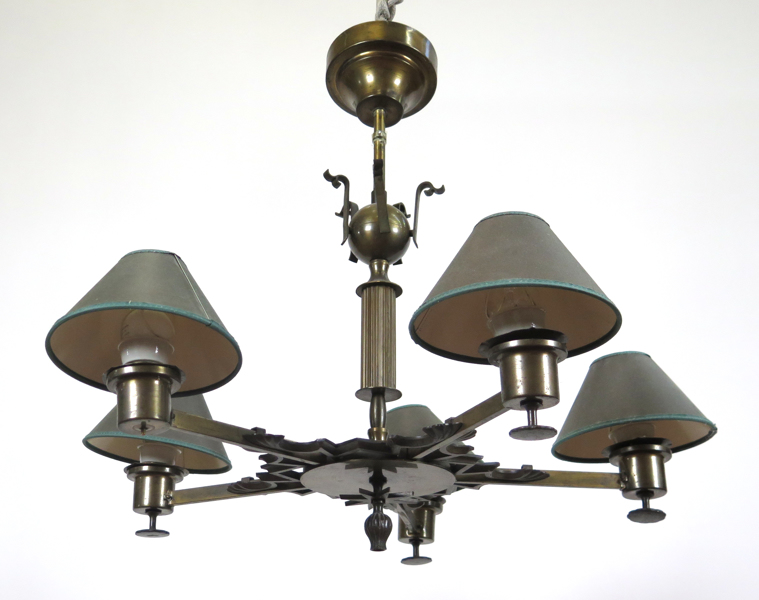 Okänd designer, art-déco, taklampa, patinerad brons, 5 ljuspunkter, höjd 59 cm_27605a_lg.jpeg