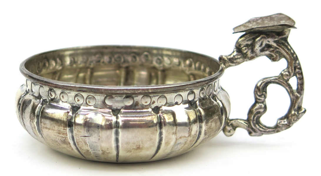 Tastevin, silver, Spanien, 1900-tal, längd 9 cm, vikt 55 gram