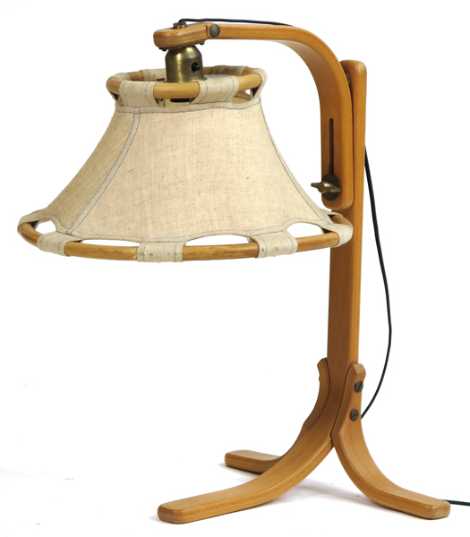 Ehrner, Anna för Ateljé Lyktan, bordslampa, bok och canvas, "Anna", justerbar höjd, ca 60 cm