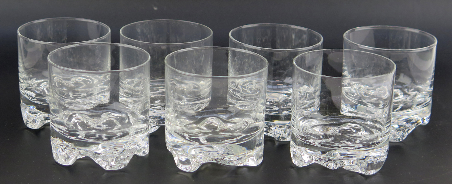 Wirkkala, Tapio för Iittala, whiskyglas, 7 st, Gaissa, design 1973, h 7 cm