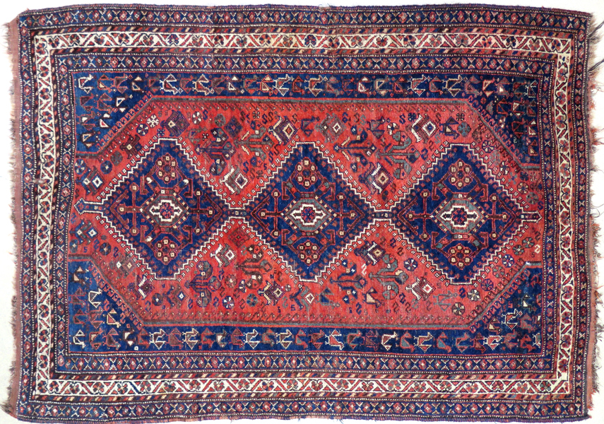 Matta, semiantik Afshar (?), 195 x 140 cm, slitage