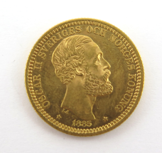 Guldmynt, 20 kronor, Oskar II 1885, 8,96 gram 900/1000 guld, sällsynt år_28226a_8db52fa2119e17d_lg.jpeg
