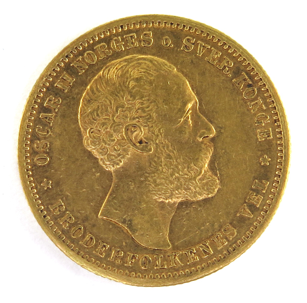Guldmynt, 20 kroner, Norge, Oskar II 1874,  8,96 gram 900/1000 guld_28325a_8db561a56fba228_lg.jpeg