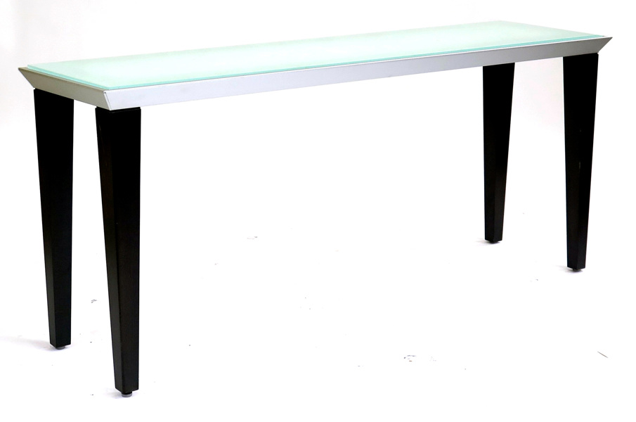 Okänd designer för Leolux, bord, betsat trä med mönstrad glasskiva, _2852a_8d85ef562c1a243_lg.jpeg