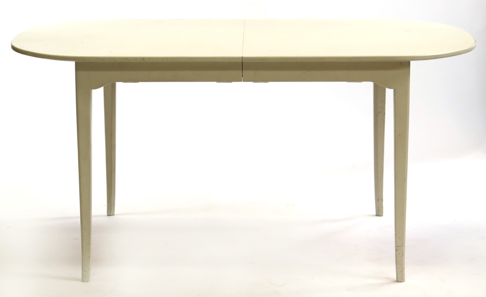 Malmsten, Carl för Waggeryds Möbelfabrik, matbord med 2  iläggskivor, vitlackerat trä, Talavid, _2860a_8d85f0c451ad022_lg.jpeg