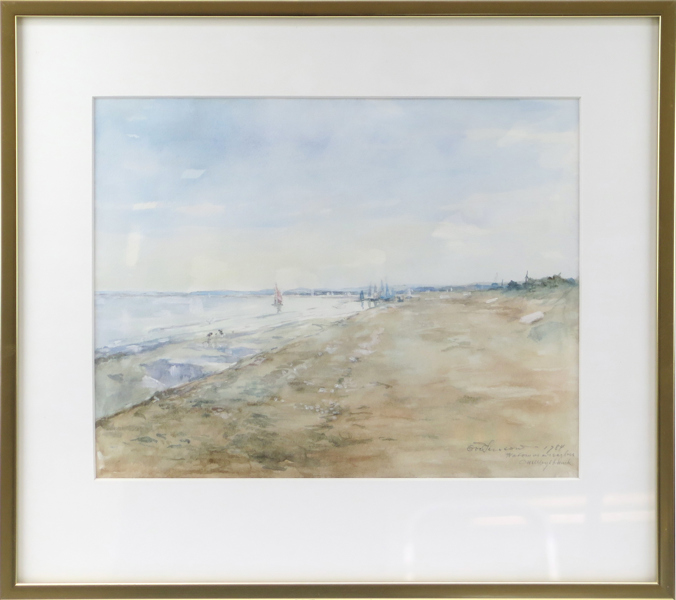 Persson, Ove, akvarell, strandmotiv med båtar, signerad och daterad -85, synlig pappersstorlek 36 x 50 cm_28635a_8db5b74a071e336_lg.jpeg