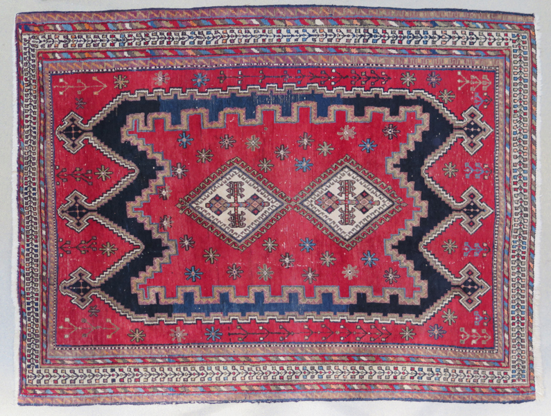 Matta, semiantik/antik Afshar, 175 x 135 cm, normalt slitage