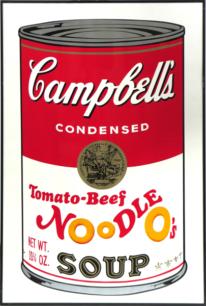 Warhol, Andy, efter, serigrafi, Campbell´s Condensed Soup, Tomato-beef noodle, ed Sunday B Morning, a tergo blå stämpel "Fill in your own signature", synlig pappersstorlek 89 x 58,5 cm_28943a_8db680363e8e20e_lg.jpeg