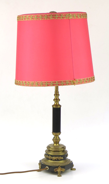 Bordslampa, mässing, empirestil, 1900-talets mitt, höjd 42 cm