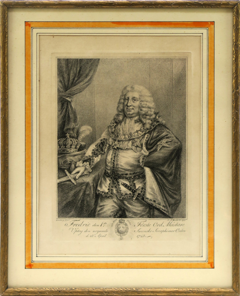 Martin, Johan Fredrik efter Gustaf Lundberg, kopparstick, Fredrik I stiftar Serafimerorden 1748, utförd 1783, synlig pappersstorlek 24 x 17 cm_29204a_8db70aa1e36de3e_lg.jpeg