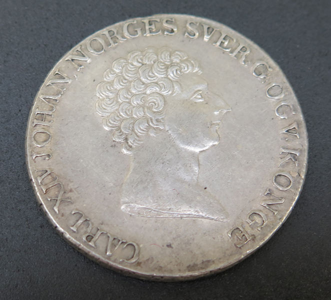 Silvermynt, 1 Speciedaler (9 1/4 Stycken, 1 Mark Fin Silver) Karl XIV Johan, Norge 1824_29818a_8db7ba4784fe131_lg.jpeg