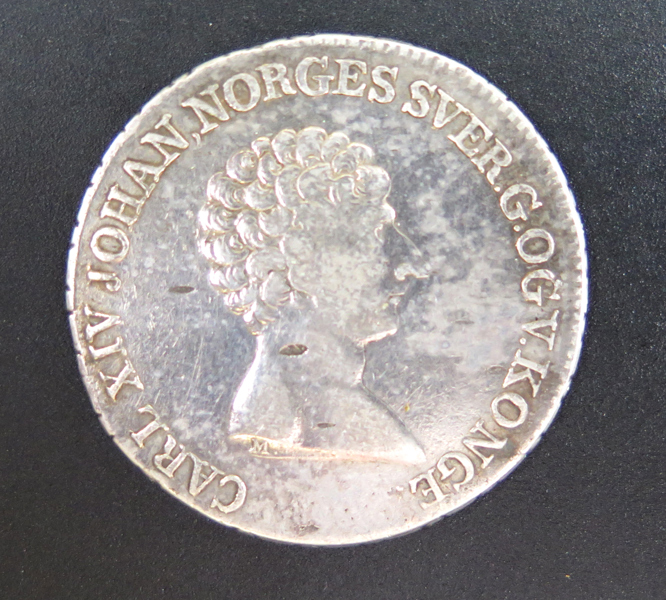 Silvermynt, 1/2 Speciedaler 60 skilling, Karl XIV Johan, Norge 1824, smärre plantsskador_29883a_8db7d69a35fe64d_lg.jpeg