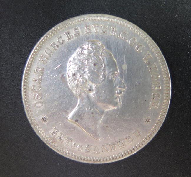 Silvermynt, 1/2 Speciedaler, Oskar I, Norge 1849, lätta repor_29890a_8db7d66be2ab958_lg.jpeg
