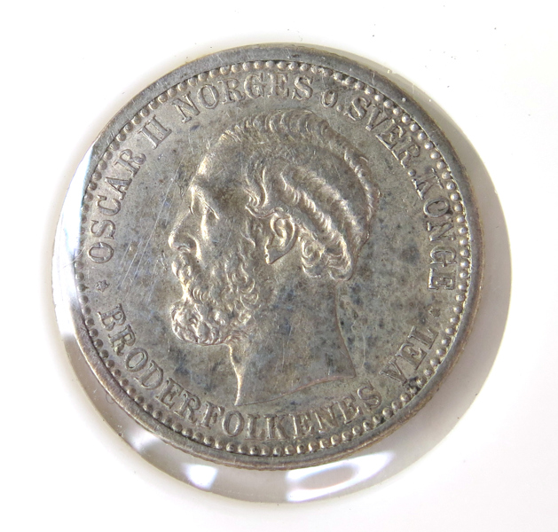 Silvermynt, 50 Öre, Norge Oskar II, 1904