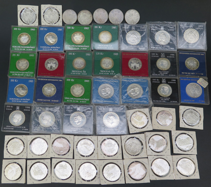 Minnesmynt, 31 + 18 st, 925/1000 silver, total vikt 1125 gram