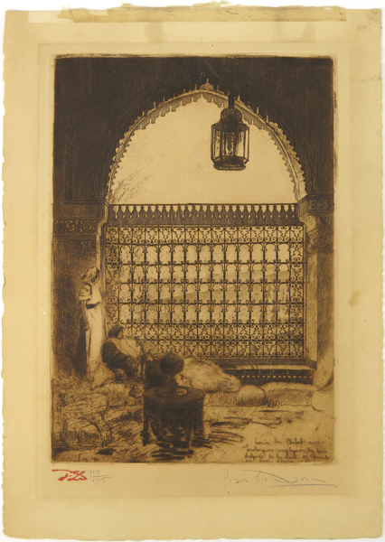 Degorce, Georges-Léo, etsning, "Fez", ed Braun Paris 1923, signerad och numrerad 119/175, pappersstorlek 36 x 26 cm