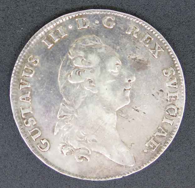 Silvermynt, 1 Riksdaler Gustav III 1781