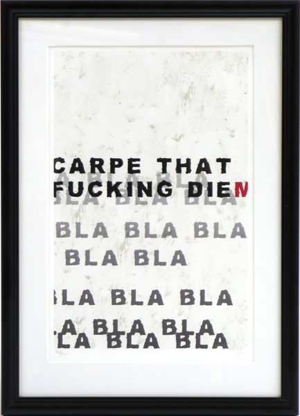 Lundberg, Andreas, litografi, "Carpe diem", signerad och numrerad 20/90, synlig pappersstorlek 40 x 26 cm