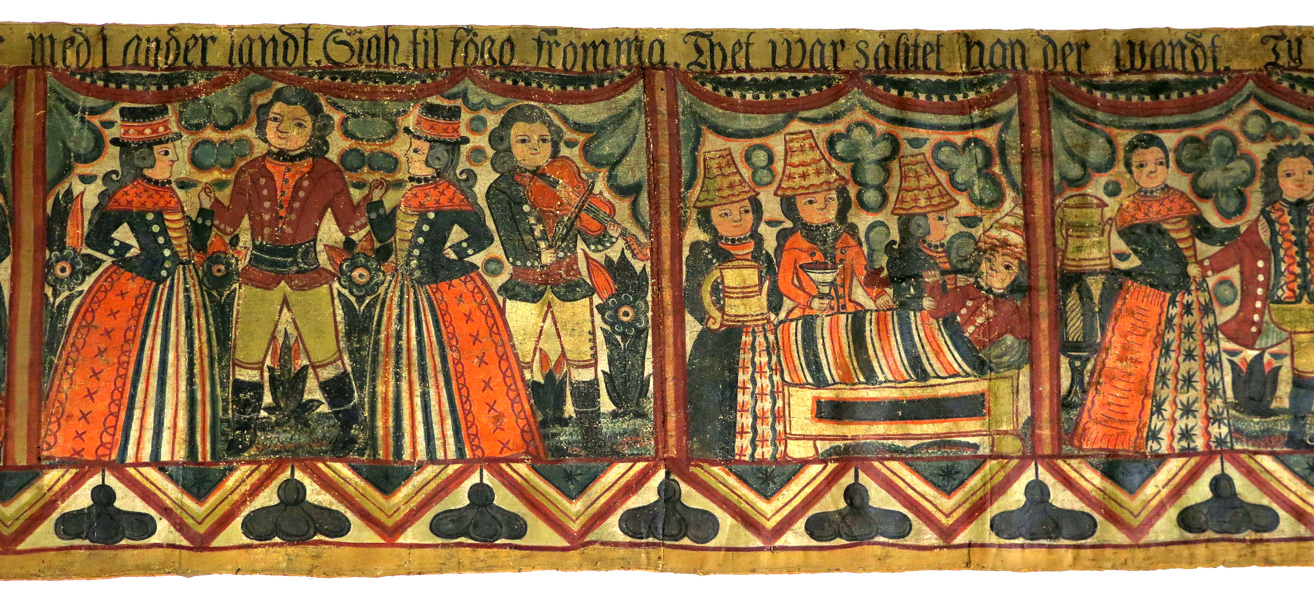 Bonad, gouache på lin, sannolikt Johannes Nilsson i Gyltige "Gyltigemästaren", "Den förlorade sonen", daterad 1806, 385 (!) x 63 cm_30715a_8db997c2ecd5d1f_lg.jpeg