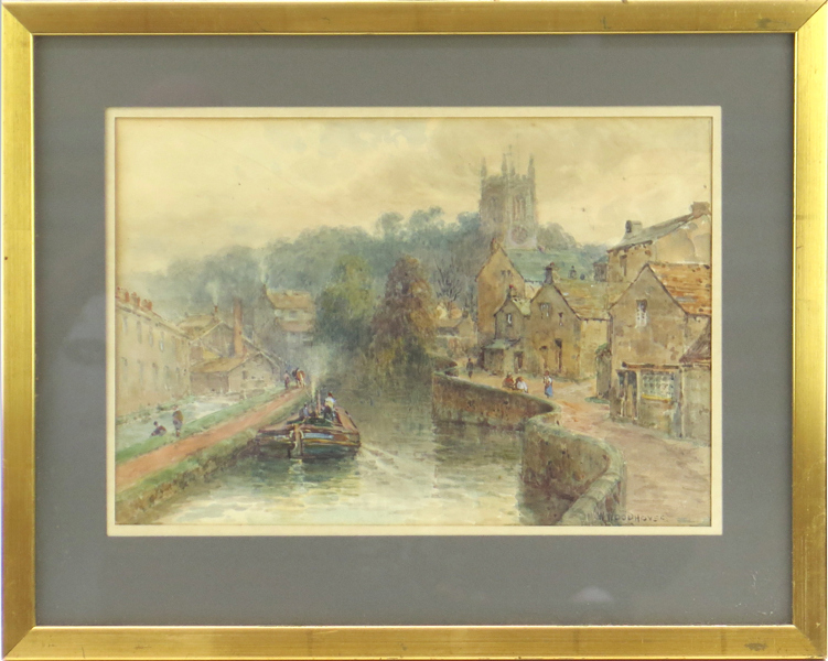 Woodhouse, William, akvarell, kanalparti, signerad, synlig pappersstorlek 22 x 33 cm_30724a_8db94dd7a86d2be_lg.jpeg