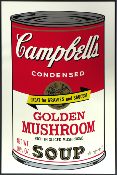 Warhol, Andy, efter, serigrafi, Campbell´s Condensed Soup, Golden mushroom, ed Sunday B Morning, a tergo blå stämpel "Fill in your own signature", synlig pappersstorlek 89 x 58,5 cm_30952a_lg.jpeg