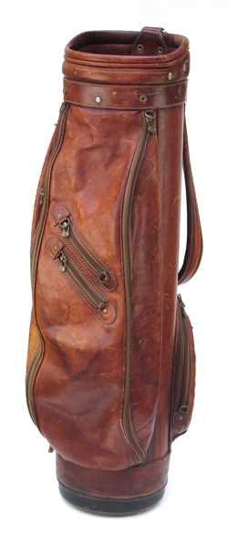 Golfbag, brunt läder med mässingsbeslag, "The bridge", höjd 90 cm_31089a_lg.jpeg