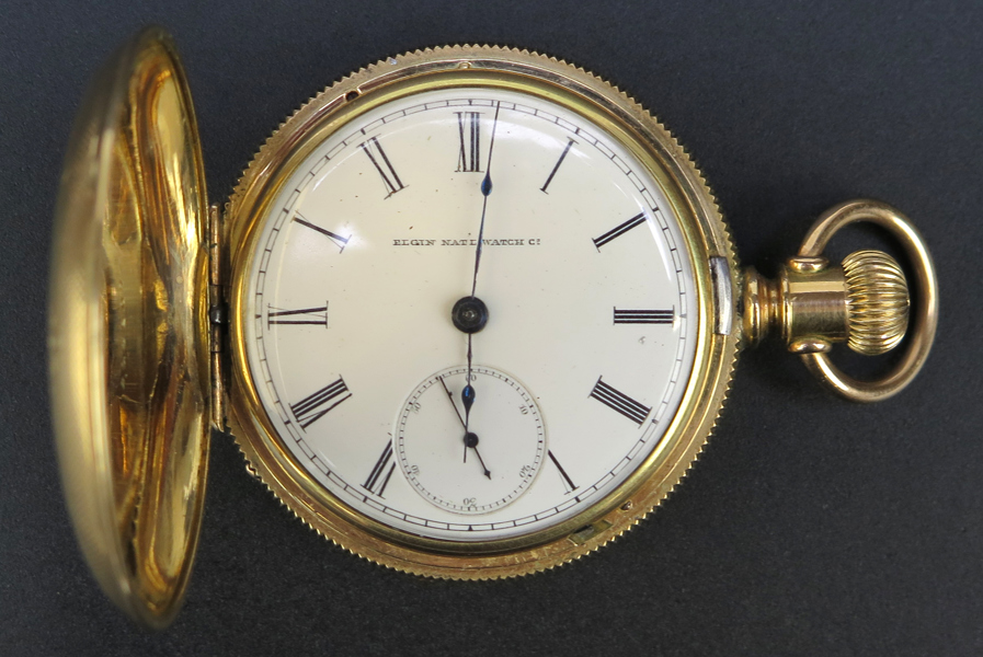 Herrsavonett, förgylld mässing, Elgin National Watch Company , USA, 1800-talets 2 hälft, Keystoneboett (originalpapper medföljer) diameter 53 mm_31167a_8dba4a5c38ac5d8_lg.jpeg