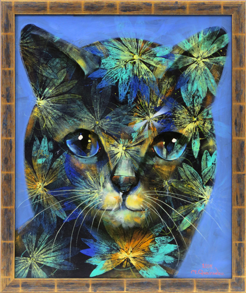 Qvarsebo, Michael, olja, 'Imaginärt kattporträtt', signerad och daterad 2004, 61 x 50 cm